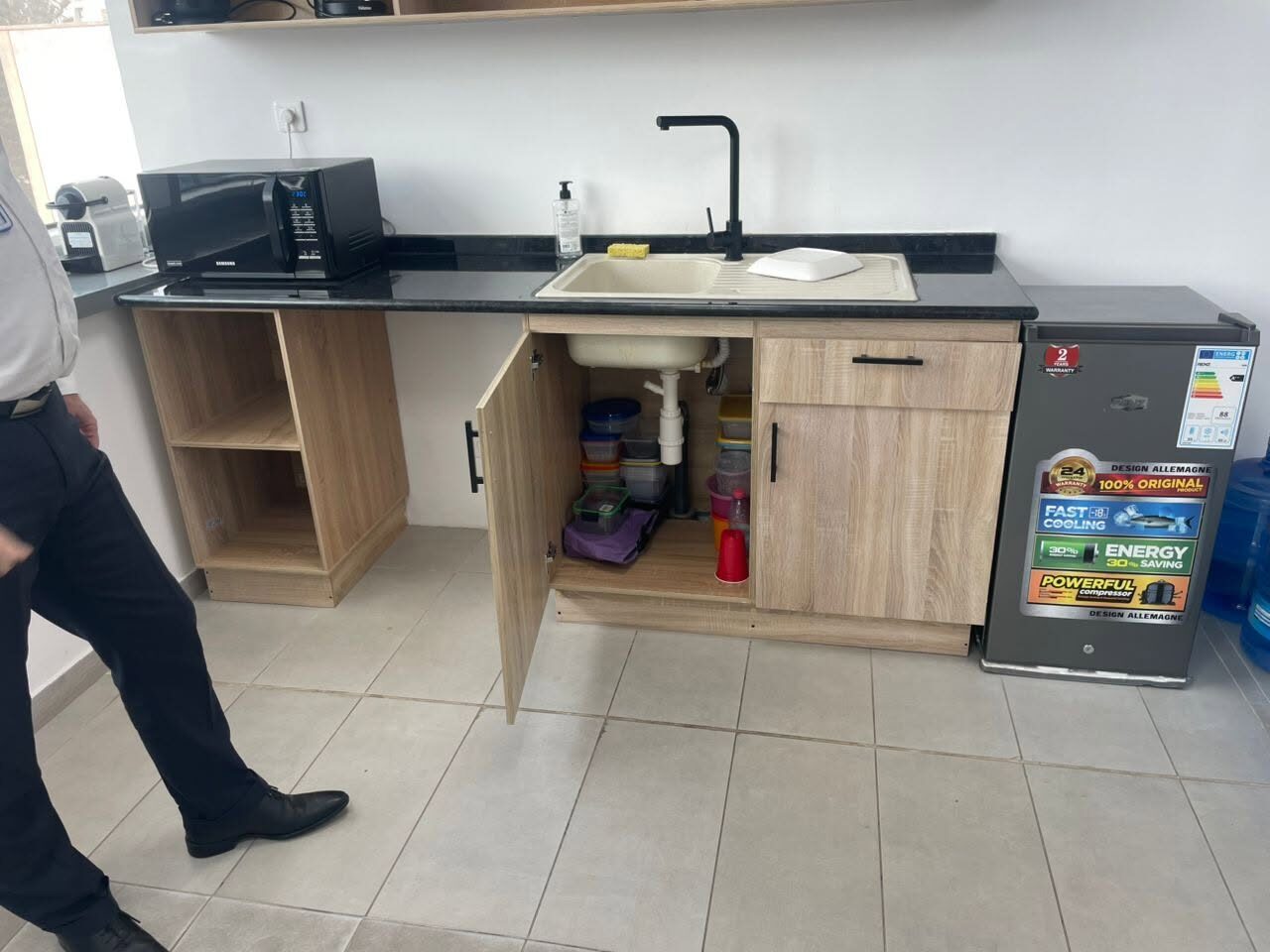 Cuisine bois et blanc contemporaine